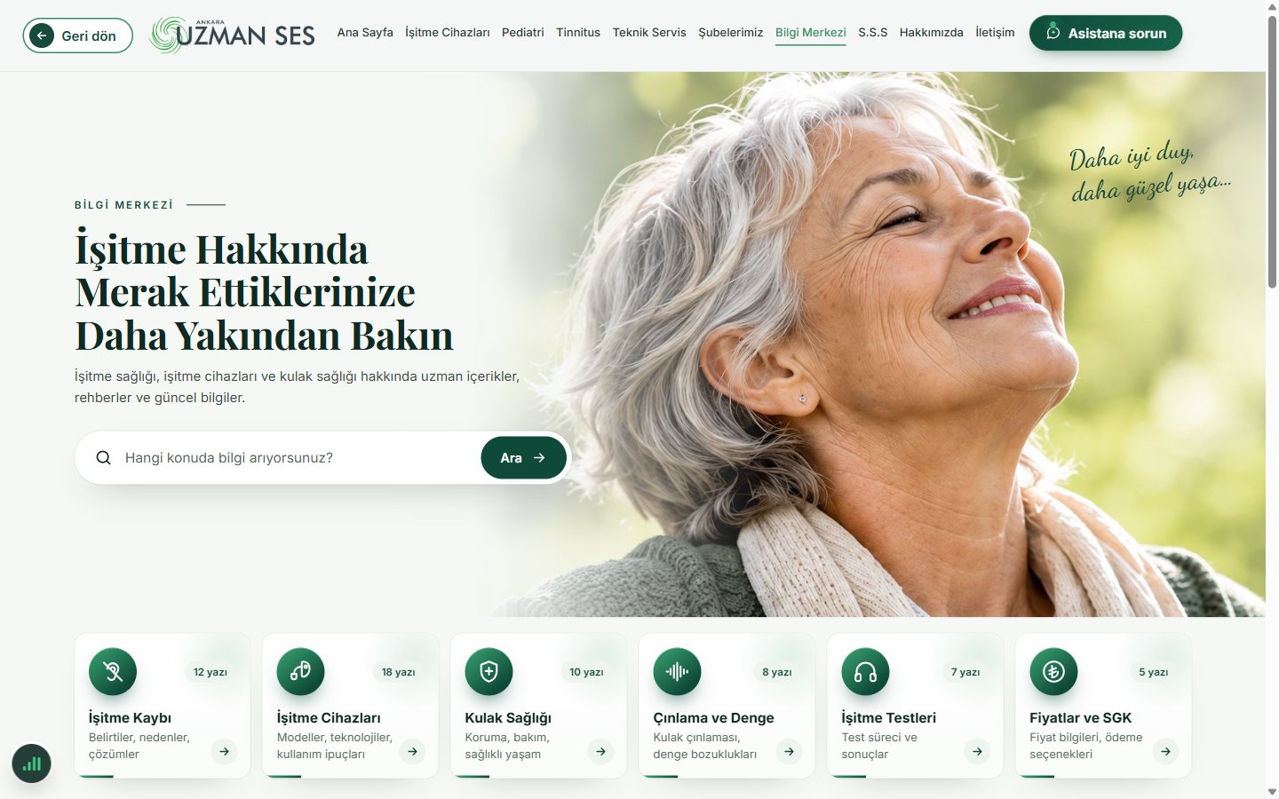 Web Sitesi: Bilgi merkezi
